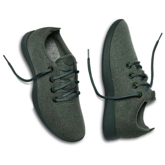 allbirds Women's Wool Runners - Tuke Matcha (Dark Green) 396 - Picture 1 of 14